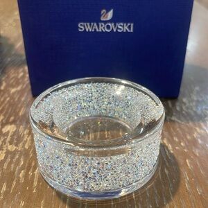 Swarovski crystal candle holder with box.